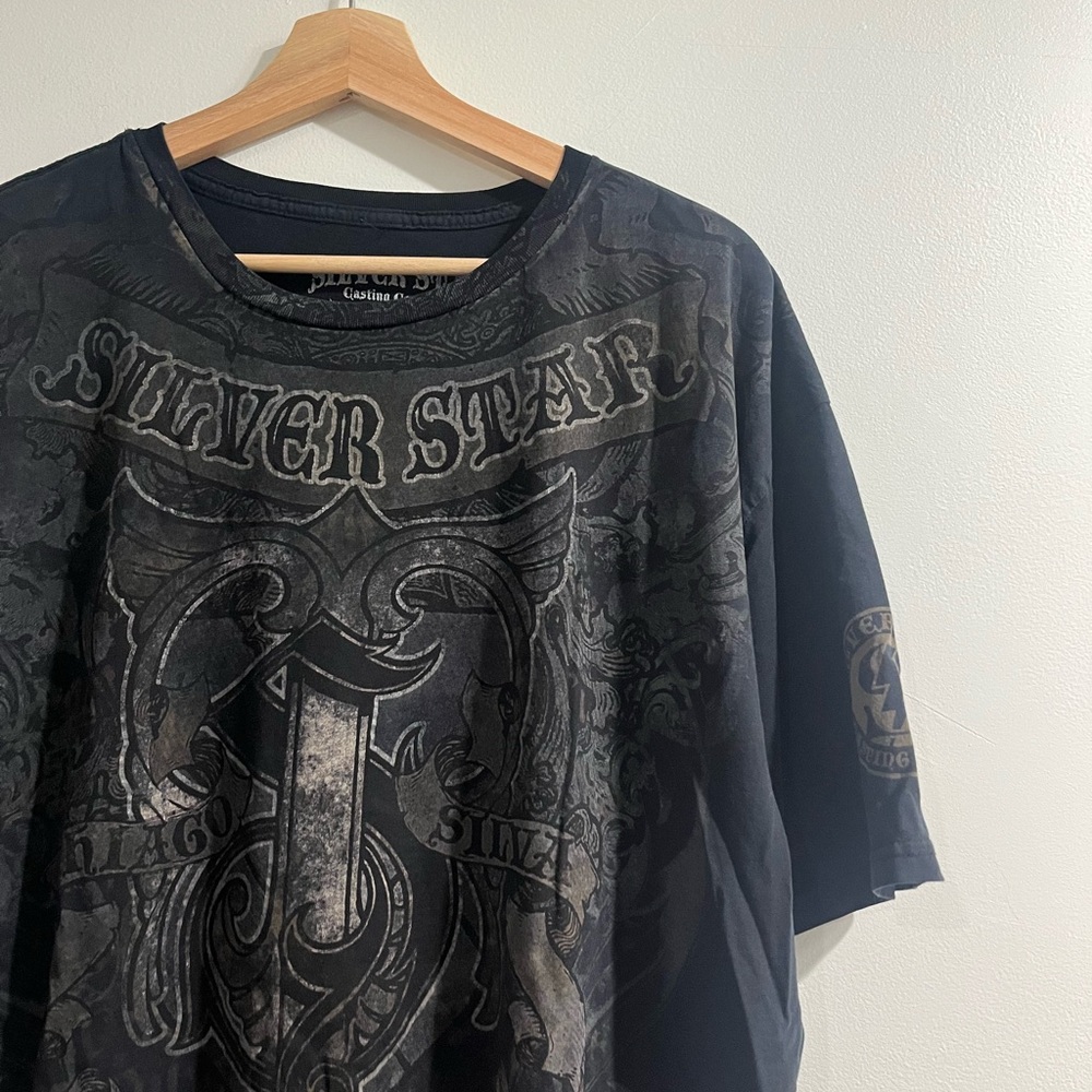 Y2K Silver Star Shirt - Picture 1 of 3
